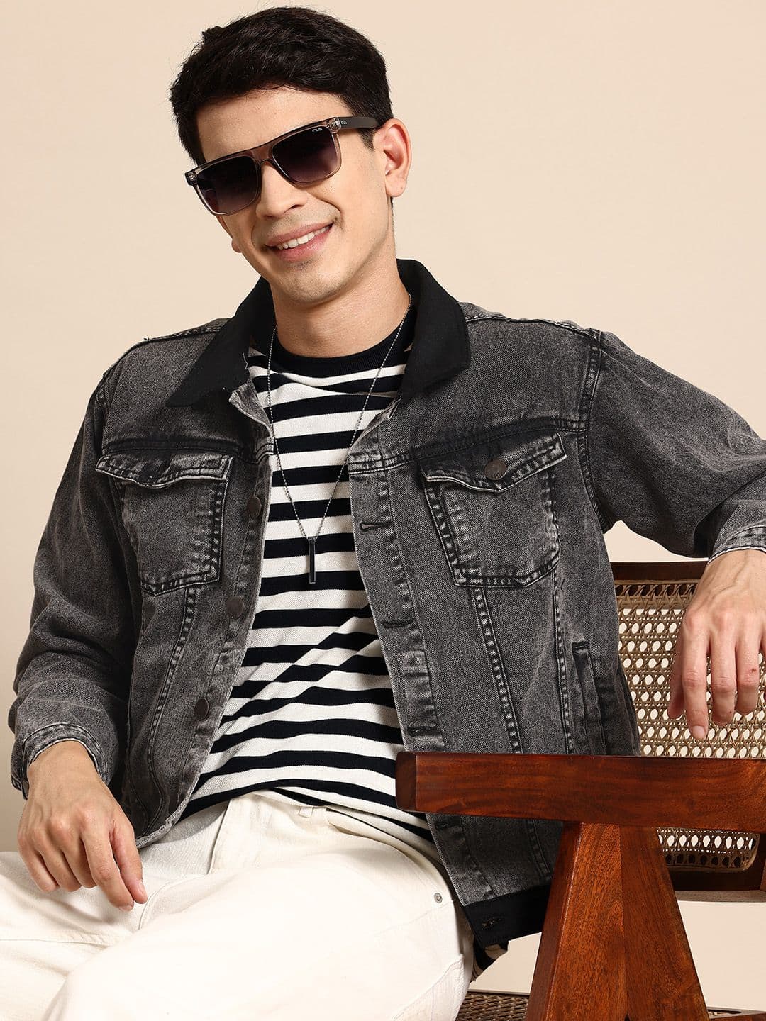 Mast & Harbour Spread Collar Pure Cotton Tailored Jacket - view 1
