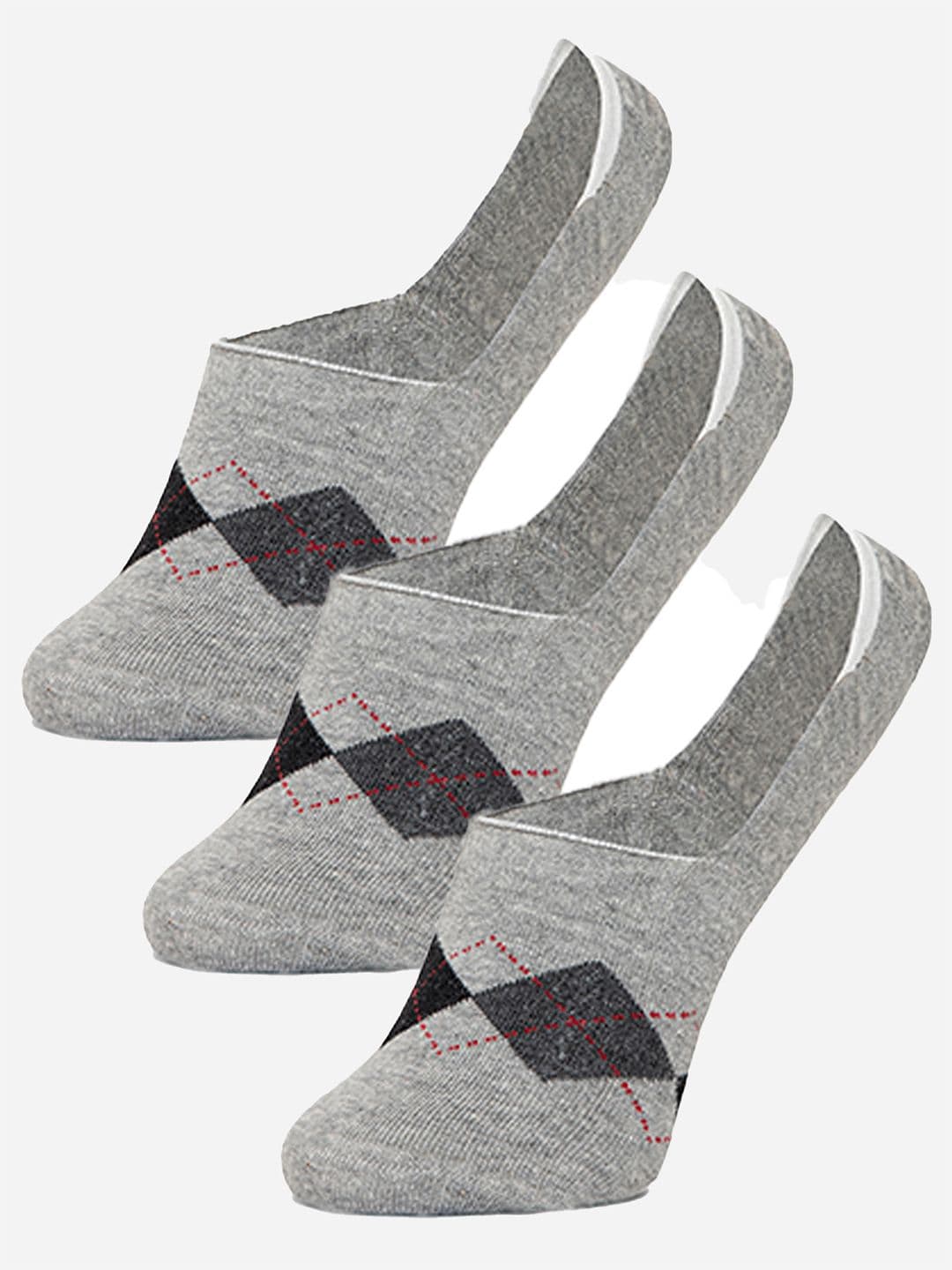 Bodycare Men Pack Of 6 Patterned Cotton Shoe Liners Socks - view 1