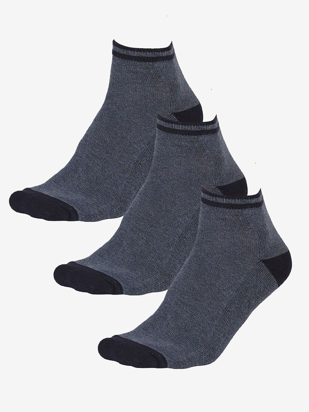 Bodycare Men Pack Of 3 Patterned Cotton Ankle-Length Socks - view 1
