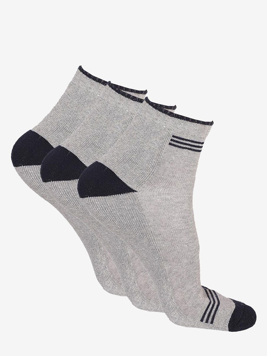 Bodycare Men Pack of 3 Patterned Moisture Wicking Ankle Length Socks - view 1