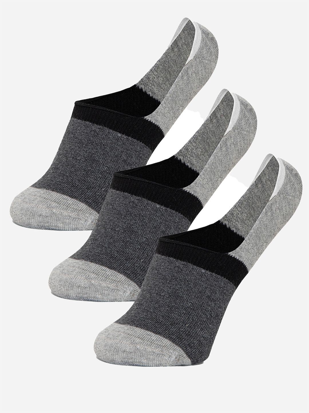 Bodycare Men Pack of 3 Patterned Moisture Wicking Combed Cotton Shoe Liner - view 1