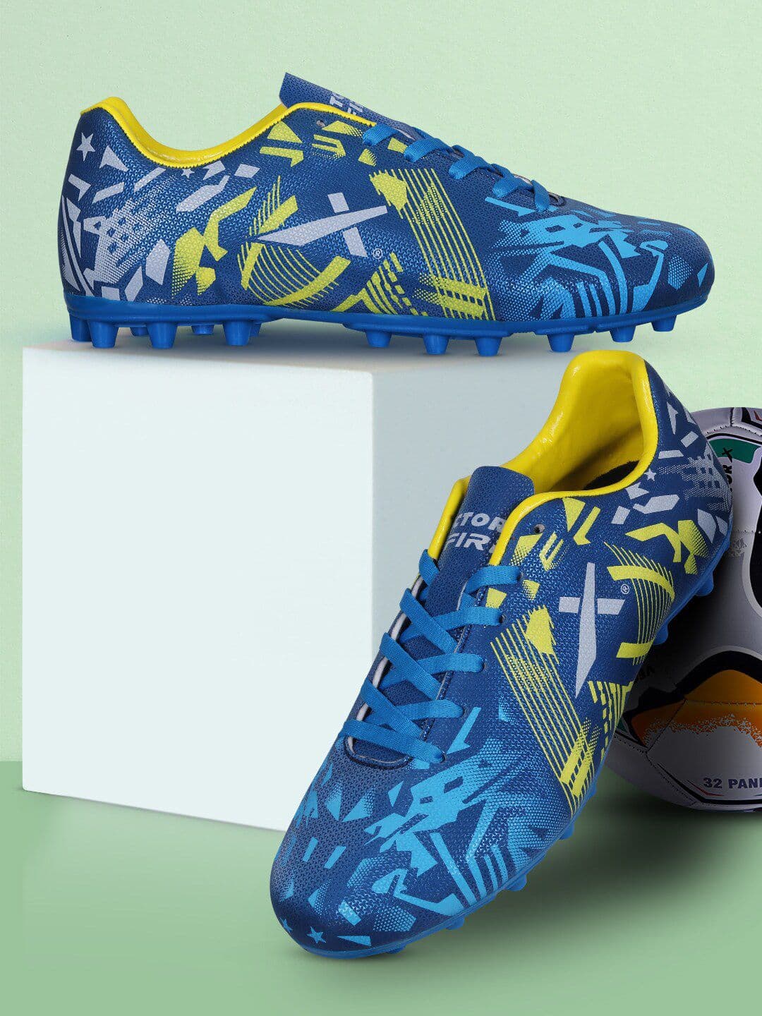 VECTOR X Fire Synthetic Leather Upper & TPU Sole Football Shoes - view 1