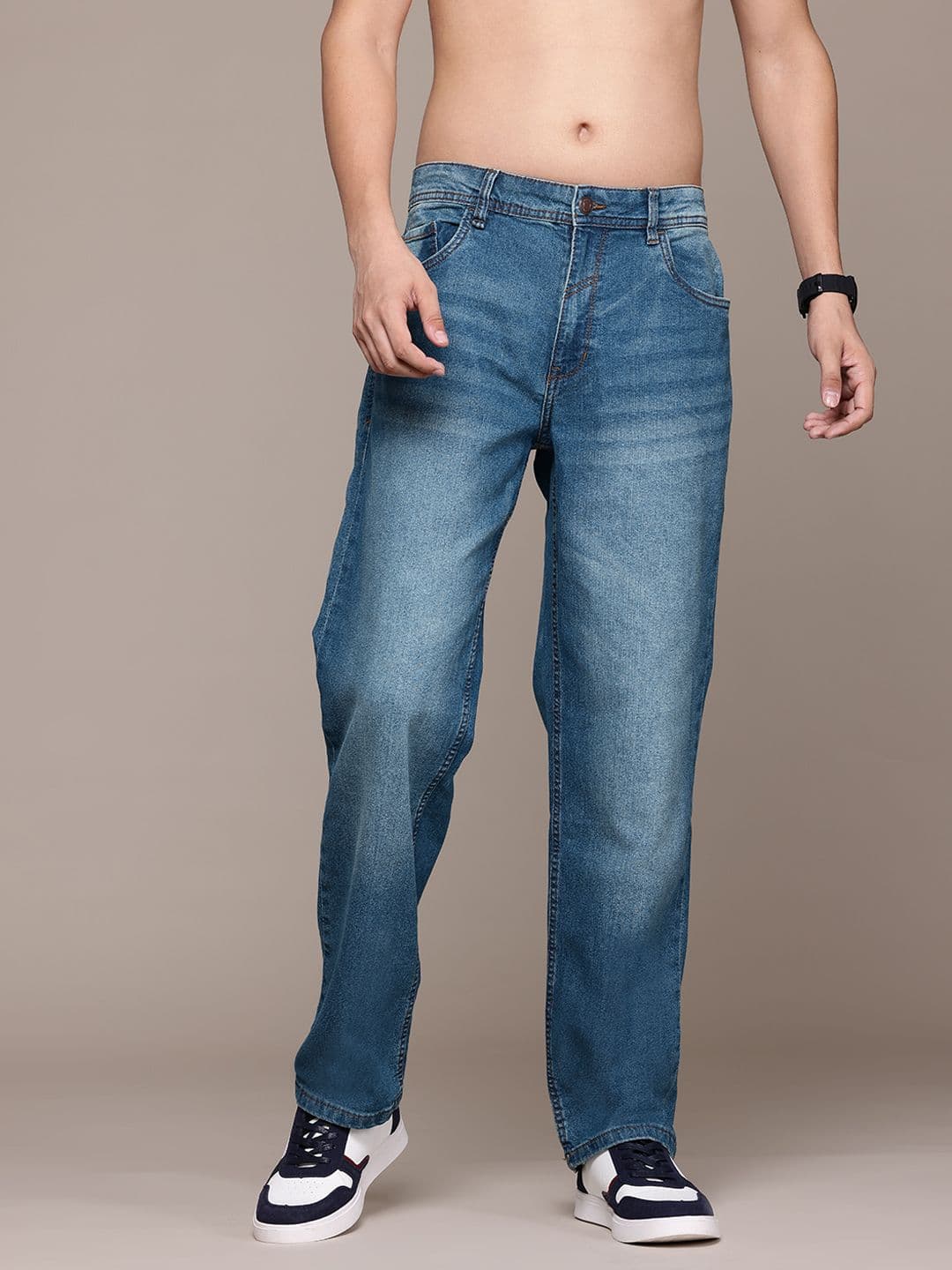 The Roadster Life Co. Men Straight Fit Stretchable Jeans - view 1