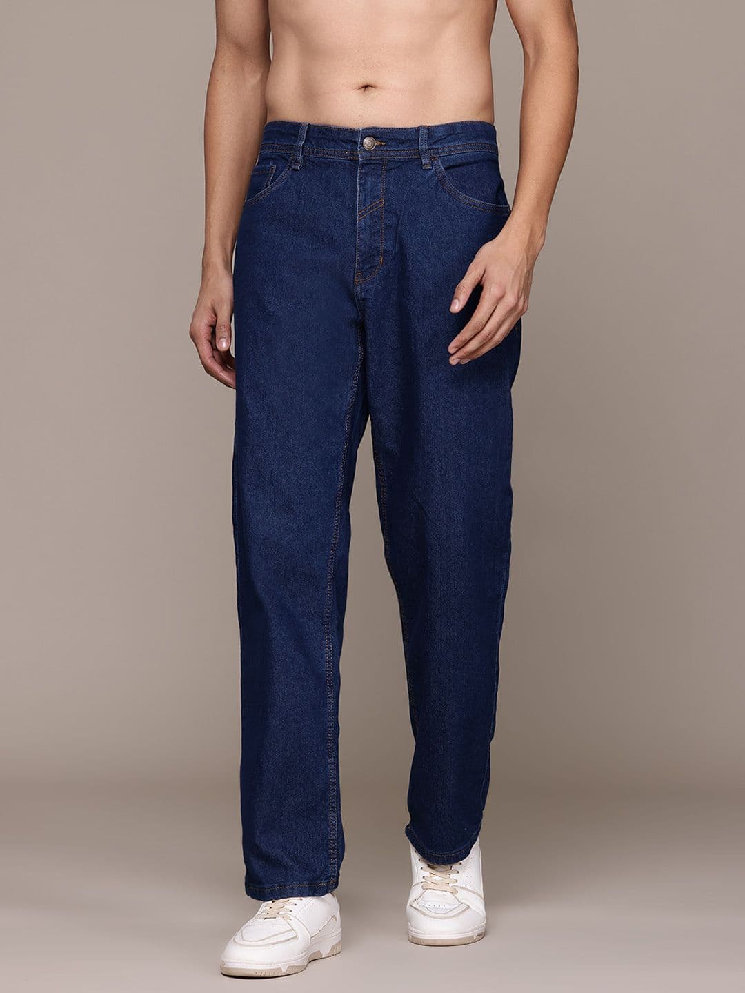 The Roadster Lifestyle Co. Men Straight Fit Mid-Rise Stretchable Jeans - view 1