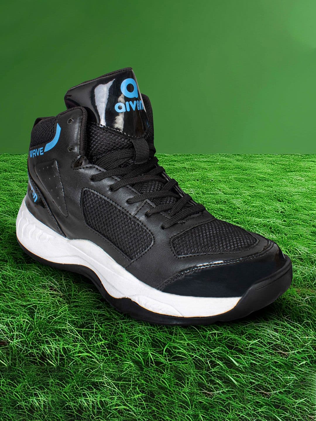Aivin Men Black And Blue Wave Basketball Shoes - view 1