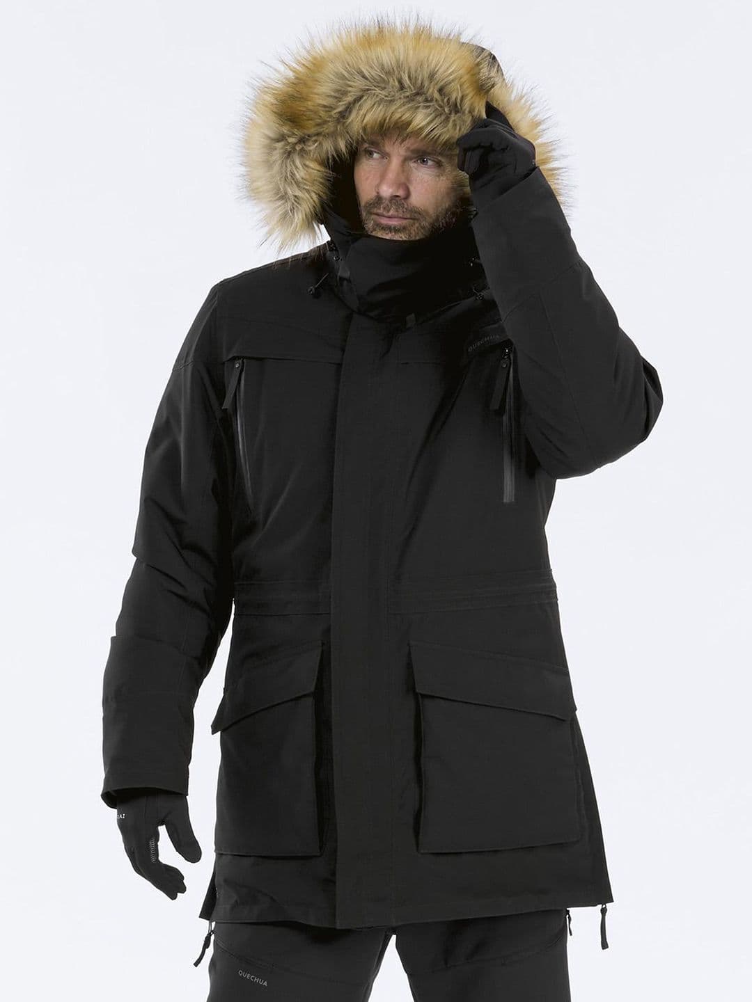 Decathlon QUECHUA - Men Black Warm & Waterproof Ultrawarm -20C Snow Parka Jacket - view 1