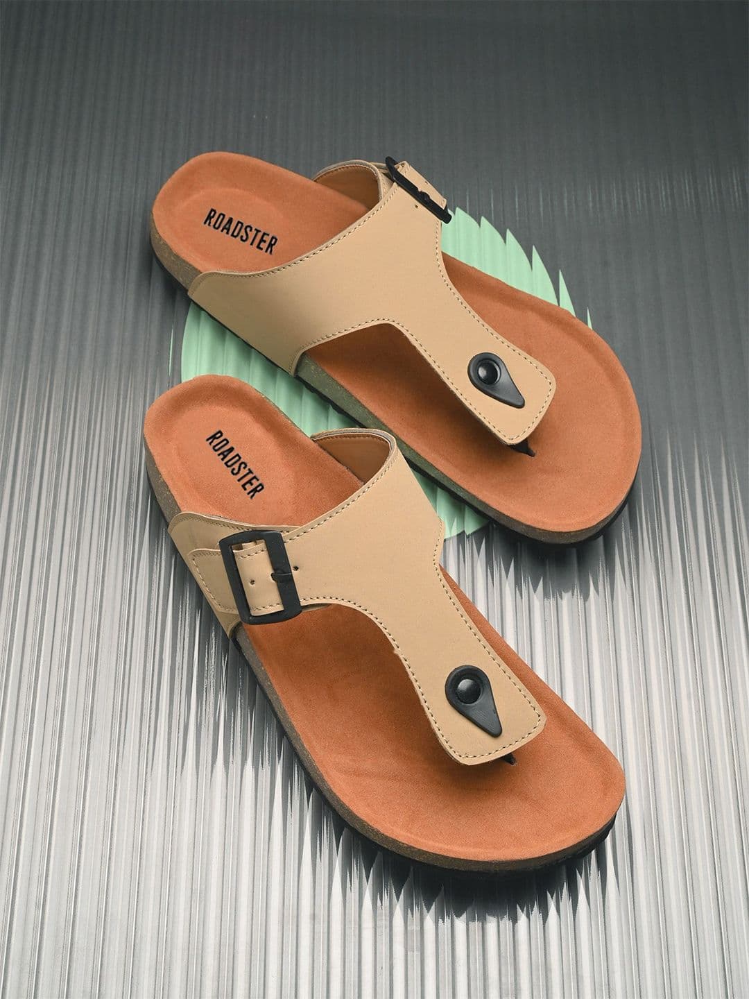The Roadster Lifestyle Co. Men Beige Lightweight Comfort Sandals - view 1
