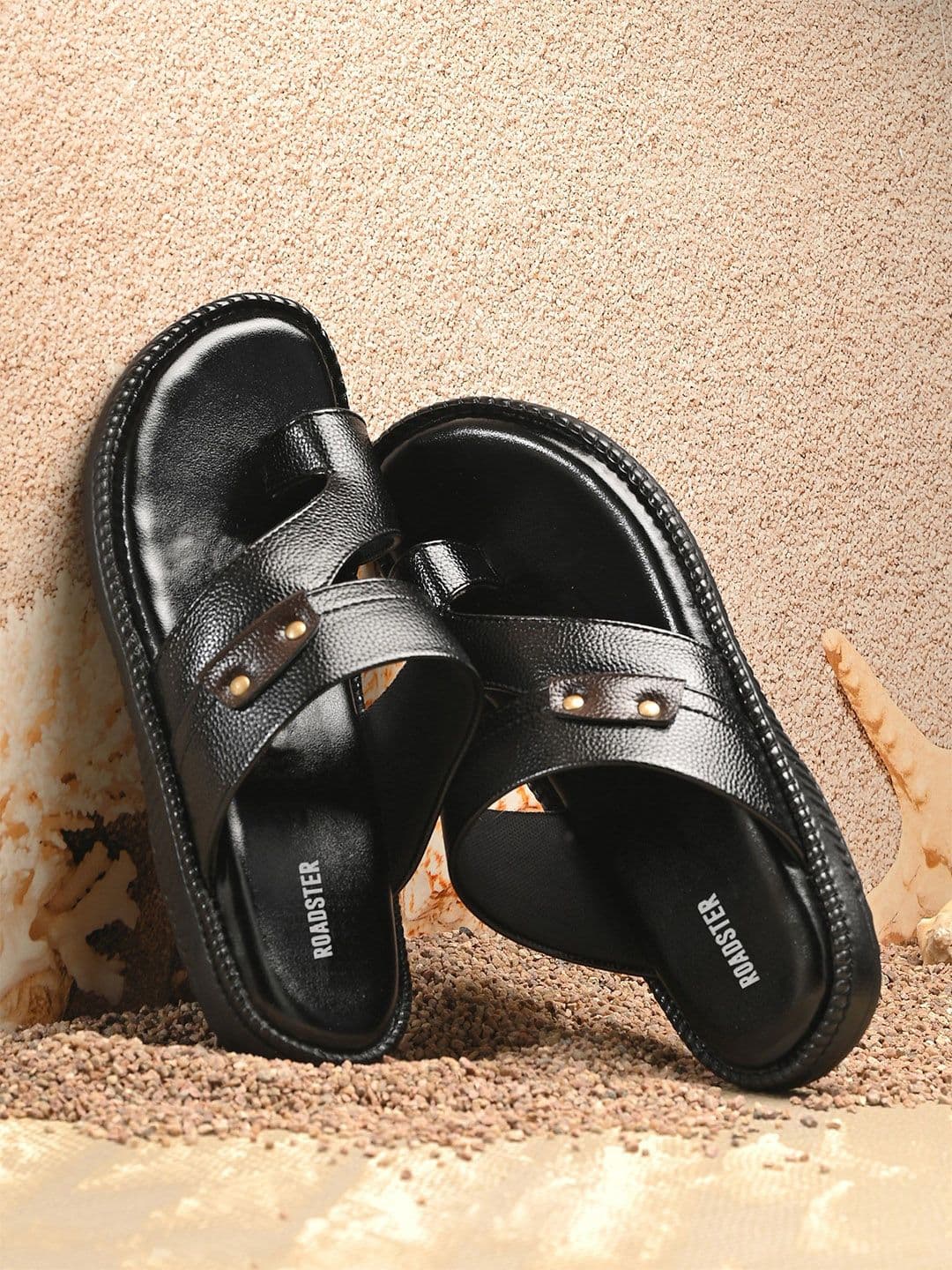 The Roadster Lifestyle Co. Men Black Comfort Sandals - view 1