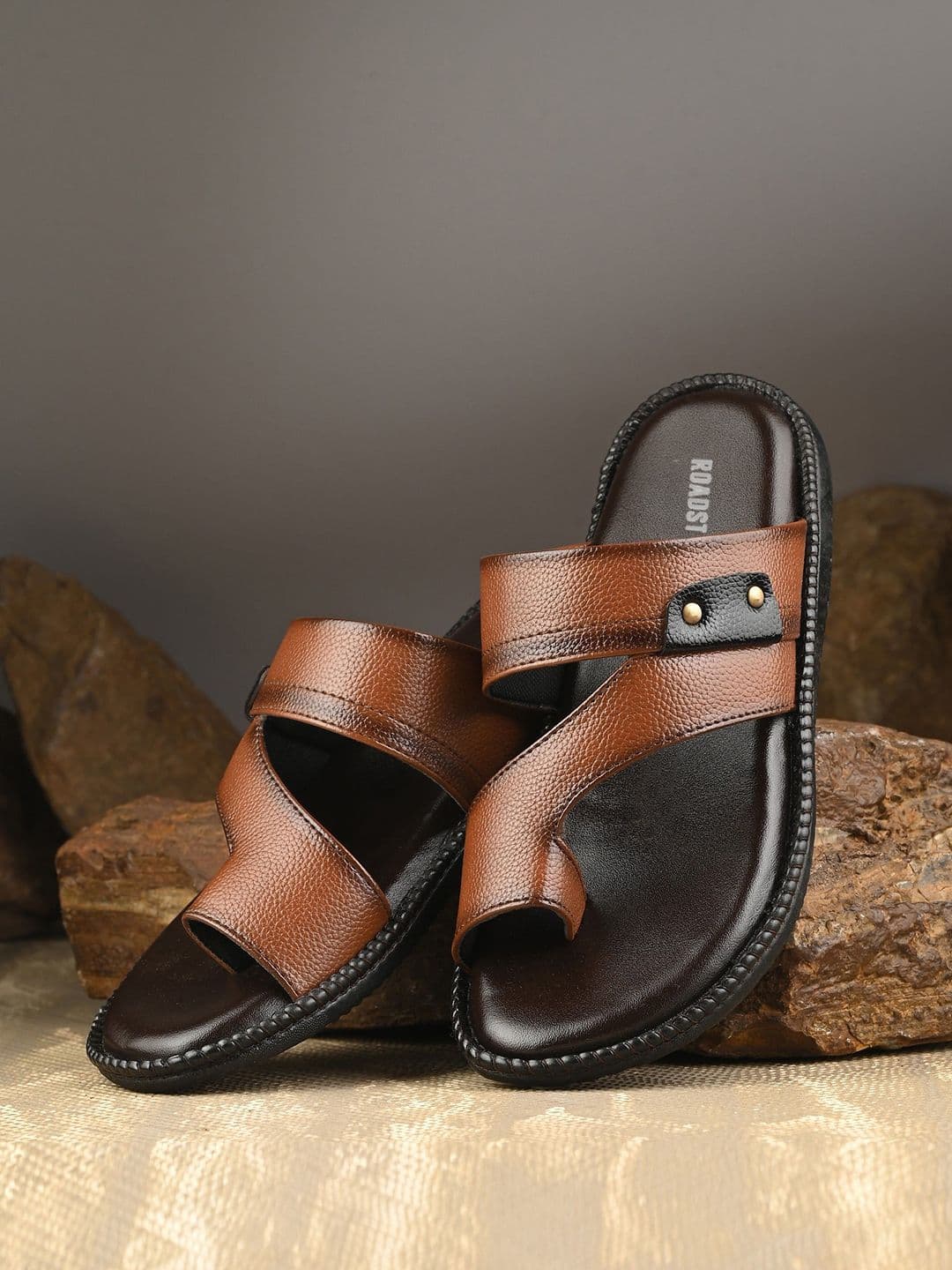 The Roadster Lifestyle Co. Men Tan Brown Comfort Sandals - view 1