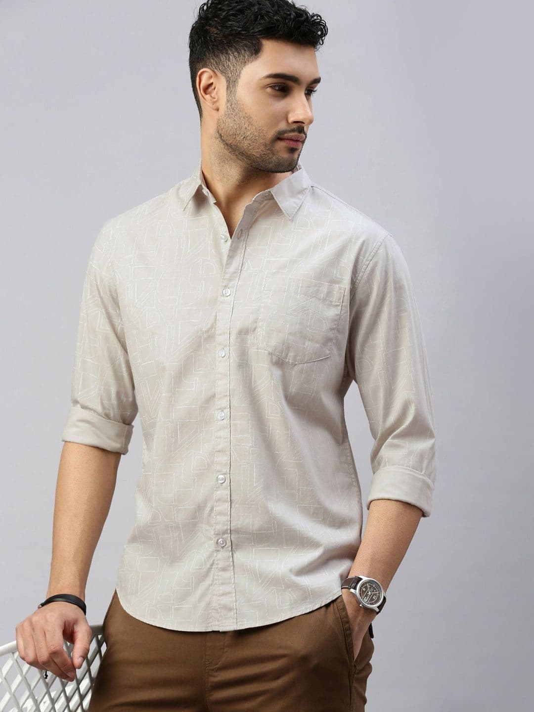 British Club Men Standard Opaque Casual Shirt - view 1