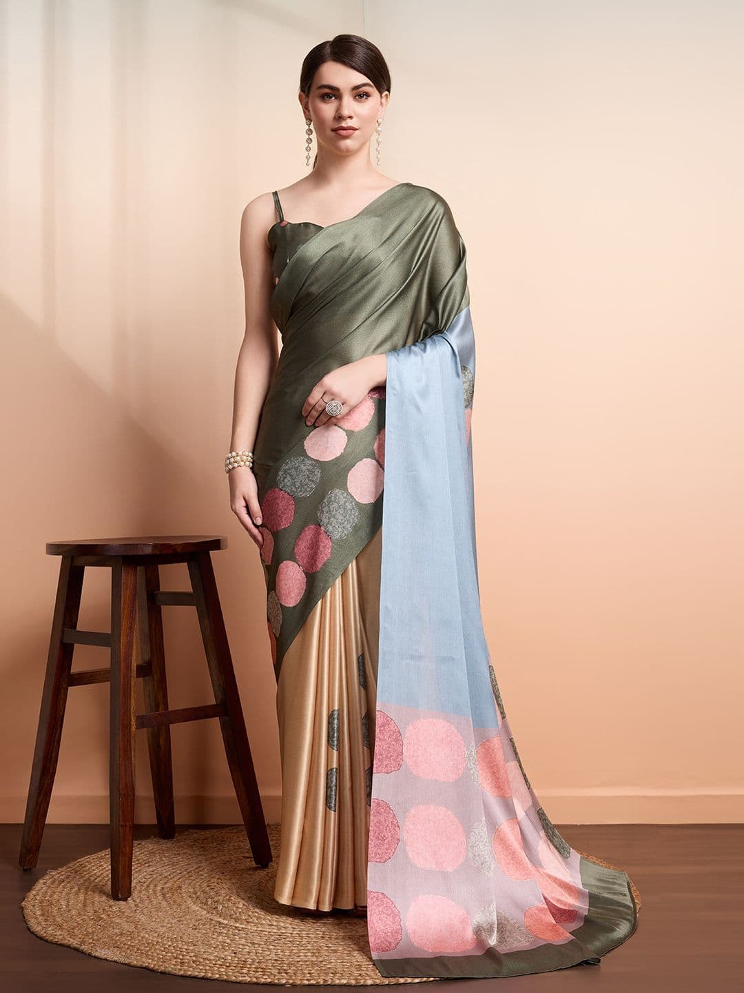 RACHNA Satin Ready to Wear Saree - view 1