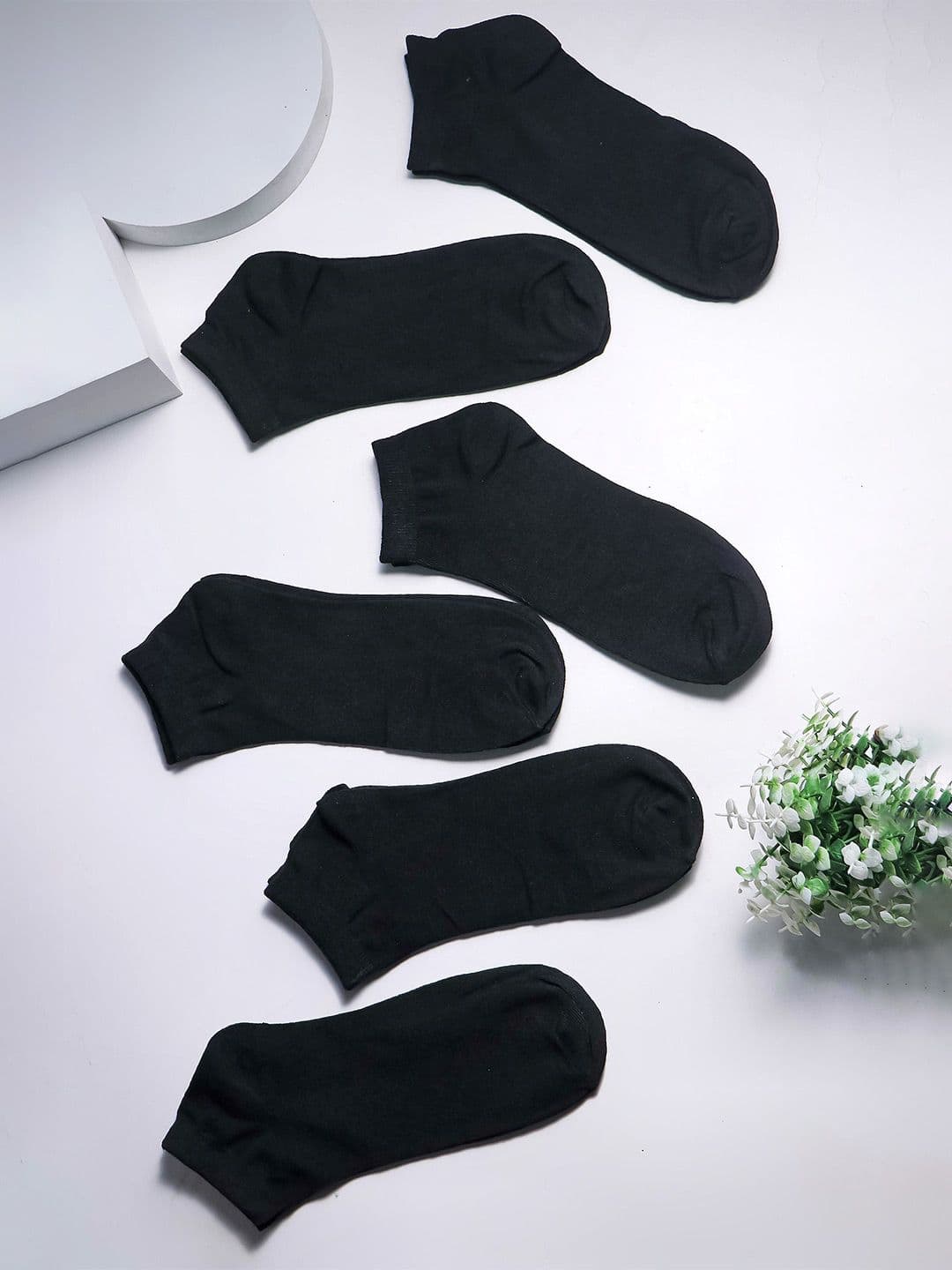 Brauch Pack Of 6 Cotton Ankle-Length Socks - view 1