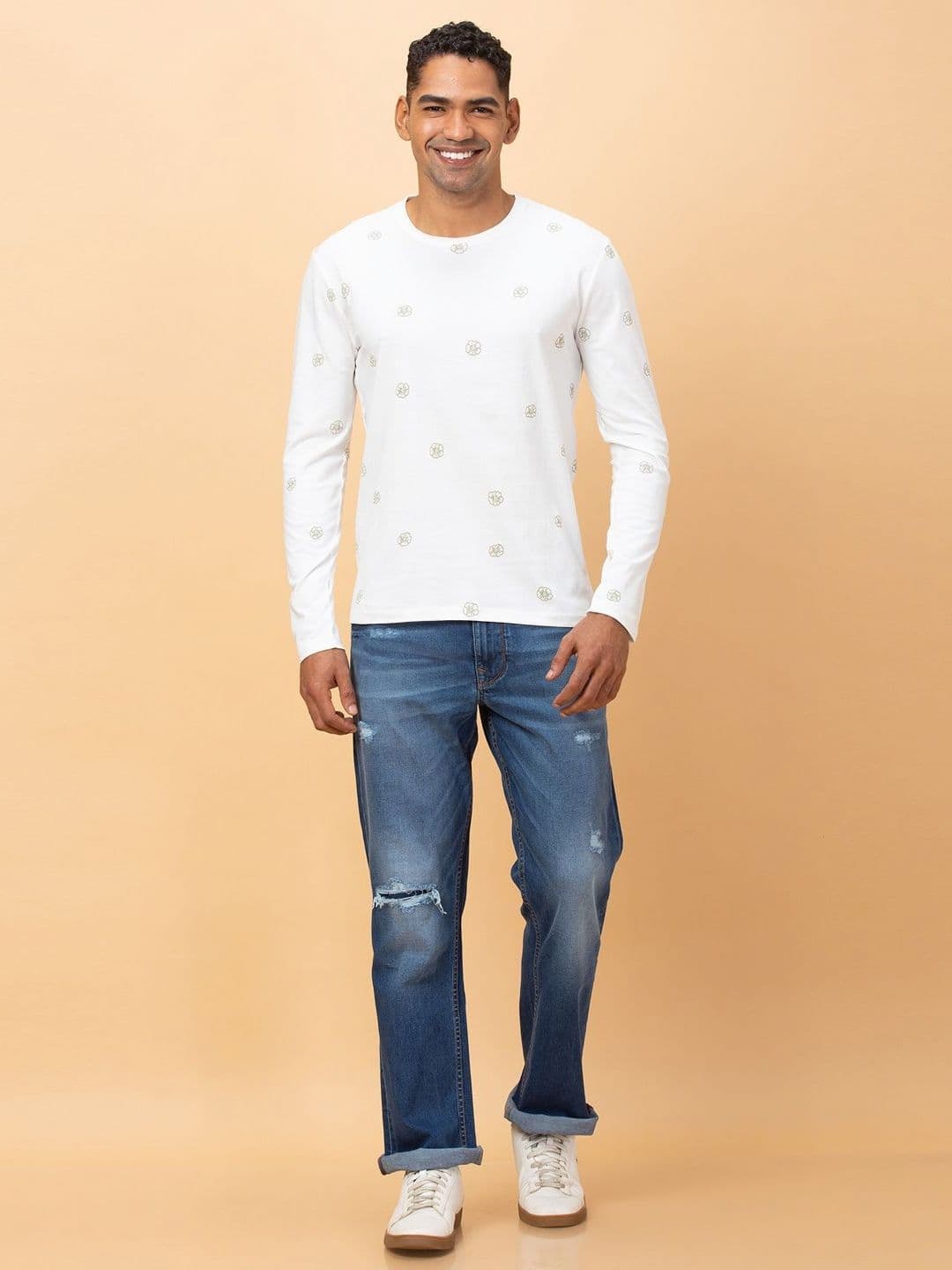 Being Human Men Printed Henley Neck T-shirt - view 1