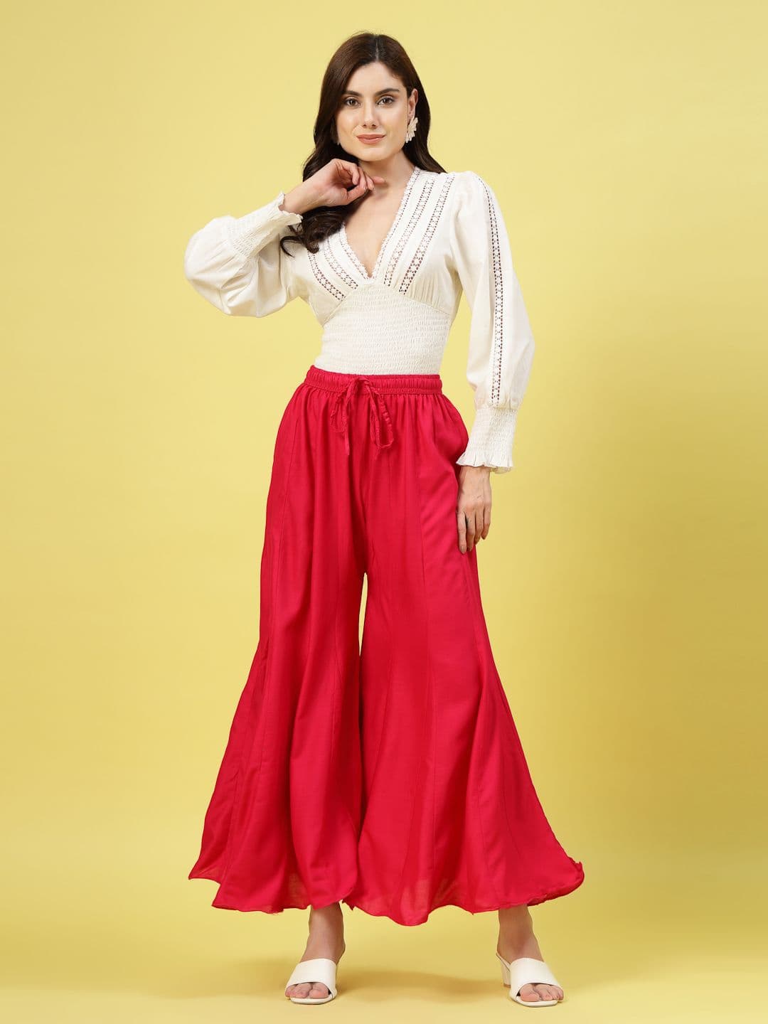 Clora Creation Women Flared Palazzos - view 1