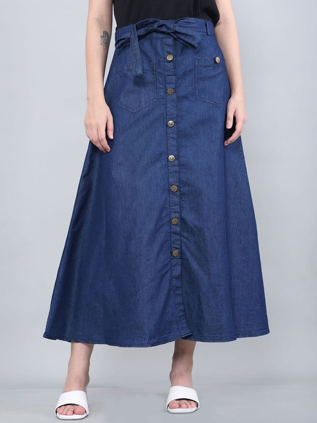 Codaisy Denim A-Line Midi Skirt - view 1