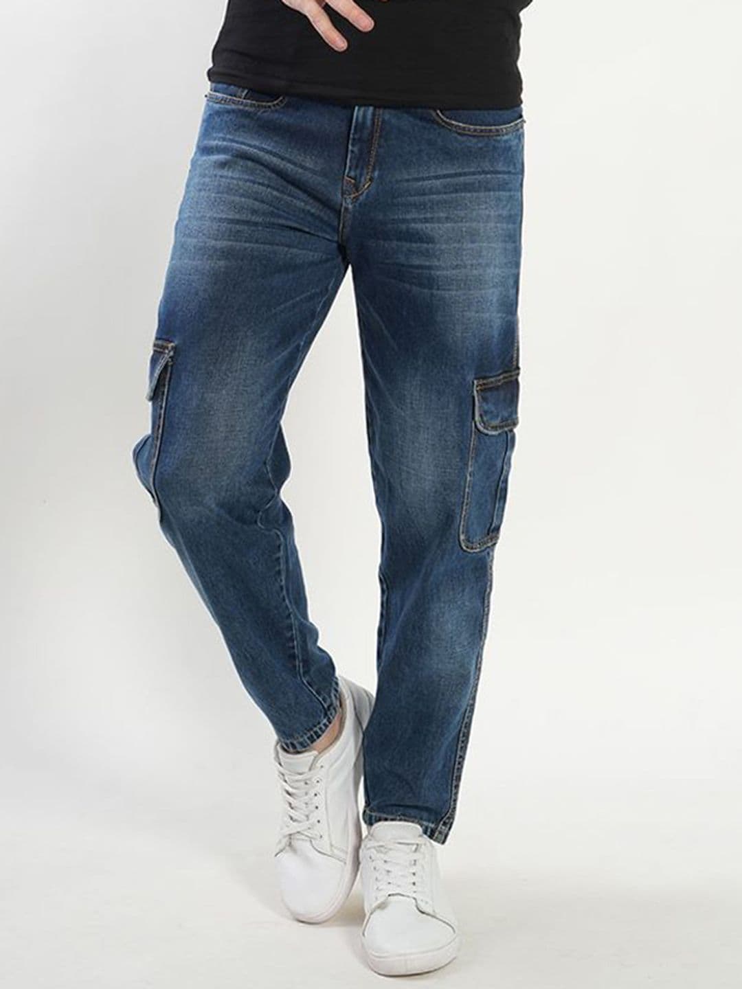 MM-21 Men Jean Highly Distressed Light Fade Printed Stretchable Jeans - view 1
