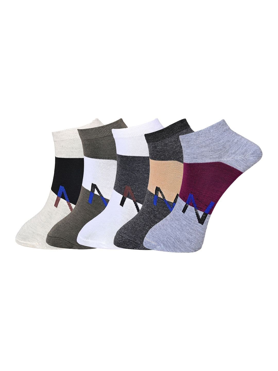 BAESD Pack Of 5 Patterned Ankle-Length Socks - view 1