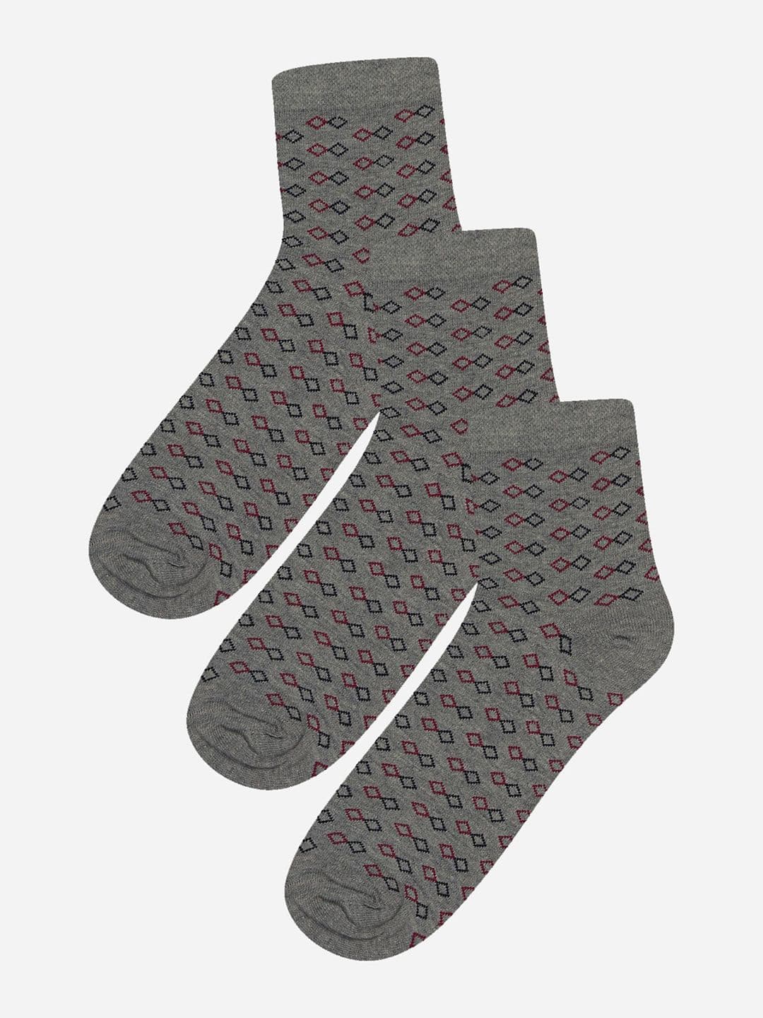 Bodycare Men Pack Of 3 Printed Ankle-Length Socks - view 1