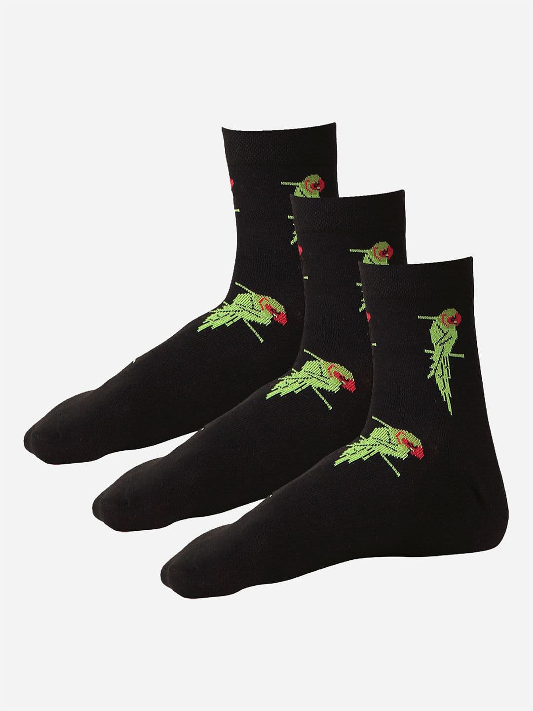 Bodycare Mens Pack Of 3 Printed Cotton Ankle-Length Socks - view 1