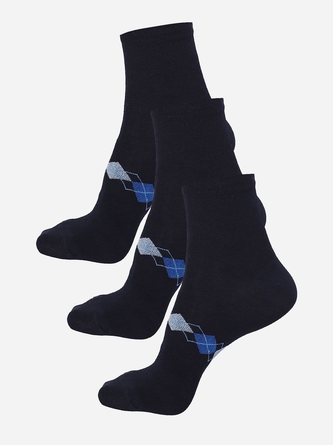 Bodycare Men Pack Of 3 Printed Ankle-Length Socks - view 1
