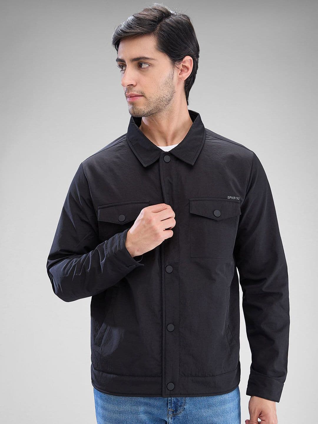 SPYKAR Men Solid Regular Fit Spread Collar Long Sleeves Jacket - view 1