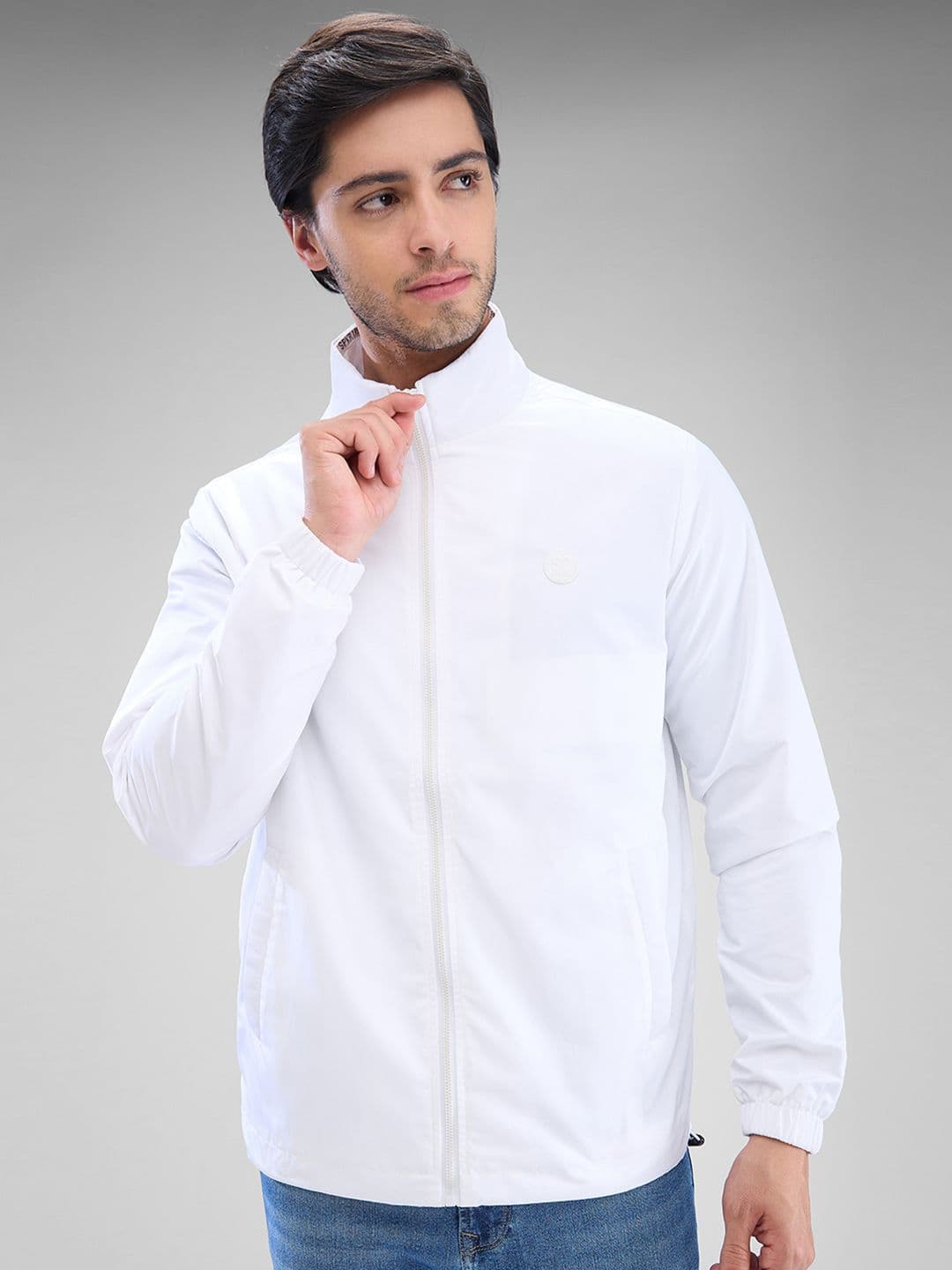 SPYKAR Men Full Sleeve Regular Fit Solid Bomber Jacket - view 1