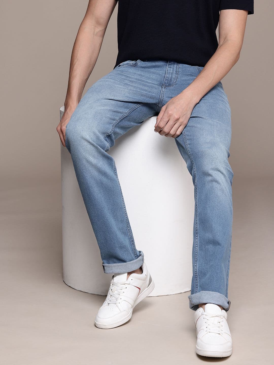 Nautica Men Straight Fit Heavy Fade Stretchable Jeans - view 1
