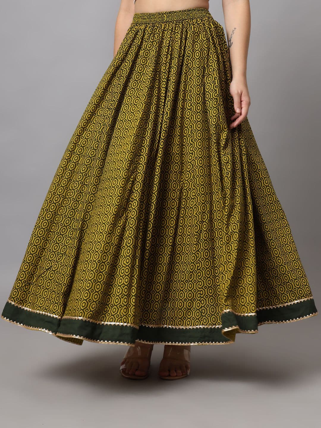KALINI Printed Flared Maxi Skirt - view 1