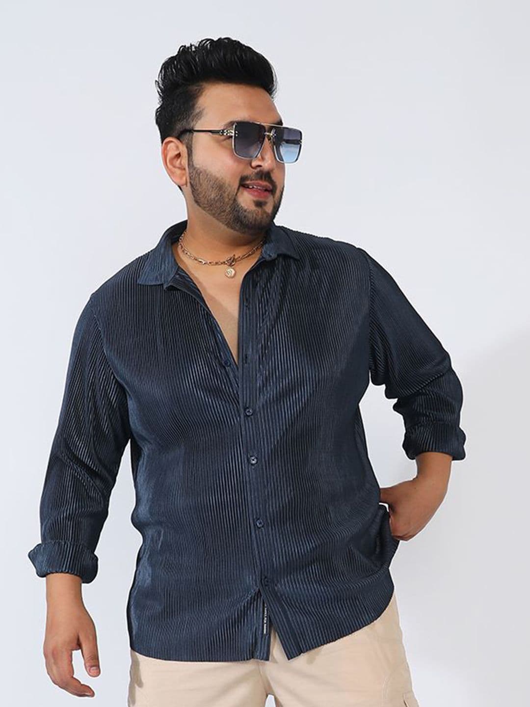 Instafab Plus Men Plus SIze Comfort Striped Casual Shirt - view 1
