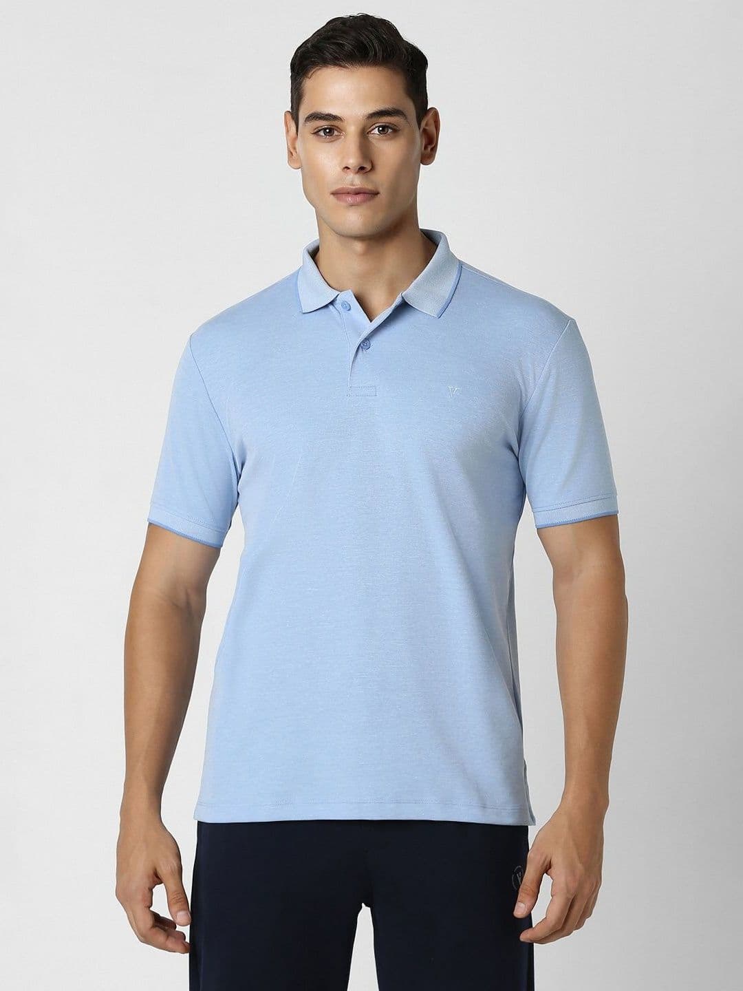 Van Heusen Flex Men Solid Polo Collar T-shirt - view 1