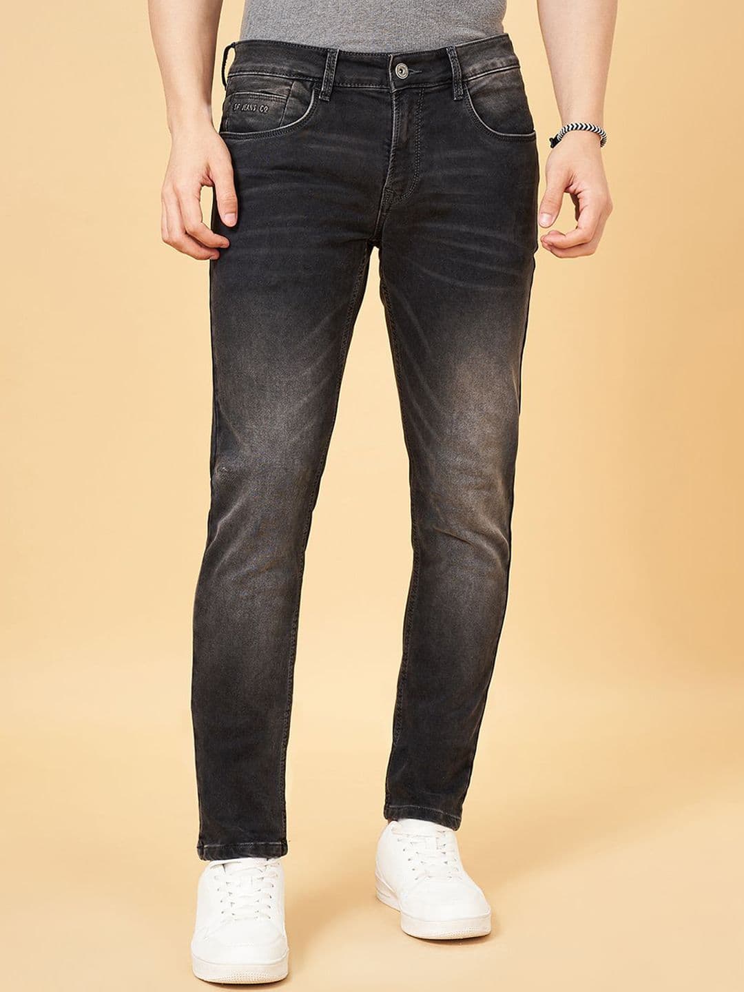 SF JEANS by Pantaloons Men Skinny Fit Light Fade Jeans - view 1