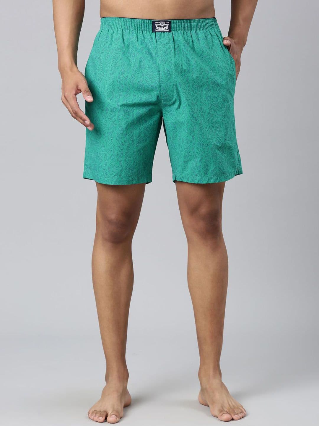 Levis Men Printed Cotton Woven Soft Boxer Shorts with Side Pocket