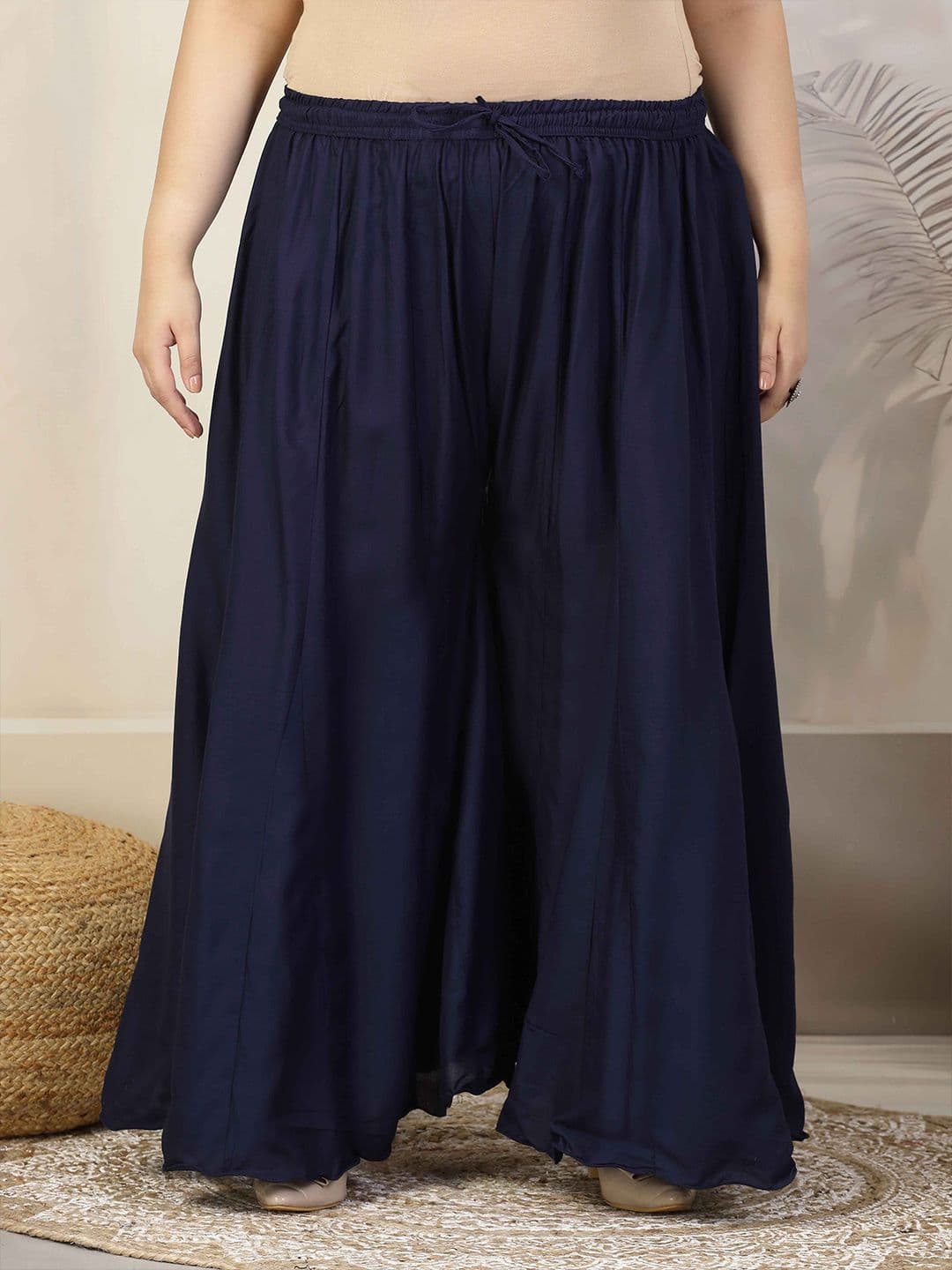 CLORA CREATION PLUS Plus Size Women Flared Ethnic Palazzos - view 1