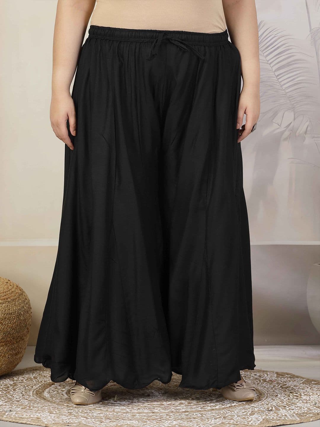 CLORA CREATION PLUS Women Flared Ethnic Palazzos - view 1