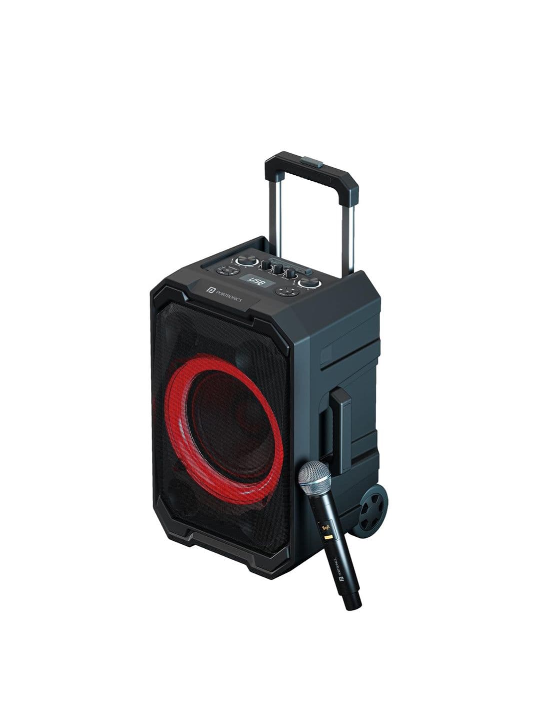 Portronics Iron Beats 250W Wireless Speaker With Karaoke Mic