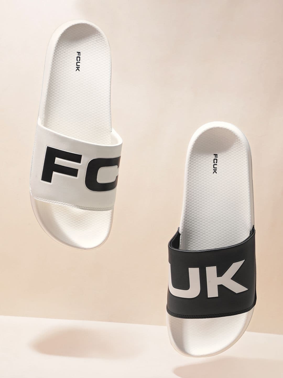 FCUK Men Brand Logo Print Sliders - view 1