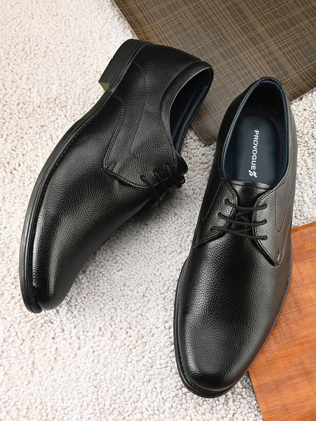 Provogue Men Textured Round Toe Formal Derbys - view 1