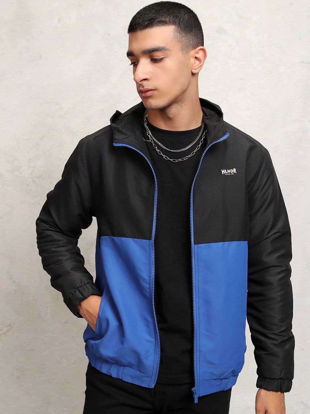 HIGHLANDER Men Colourblocked Crop Sporty Jacket - view 1