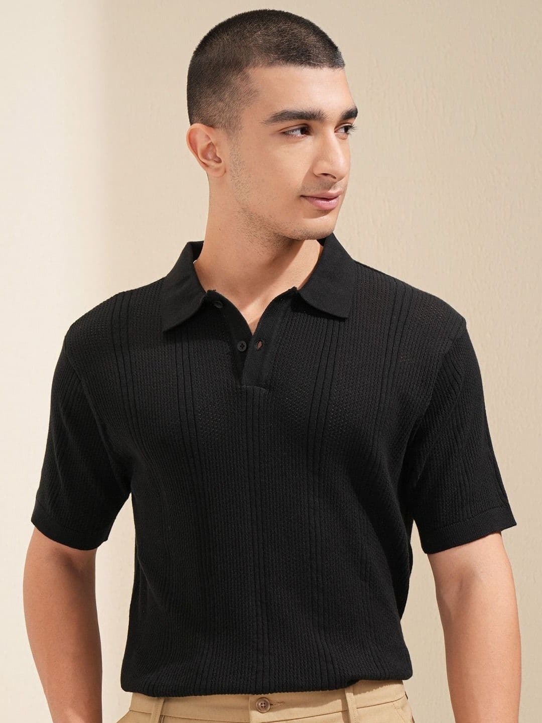 Highlander Men Knitted Polo Collar Tshirt - view 1