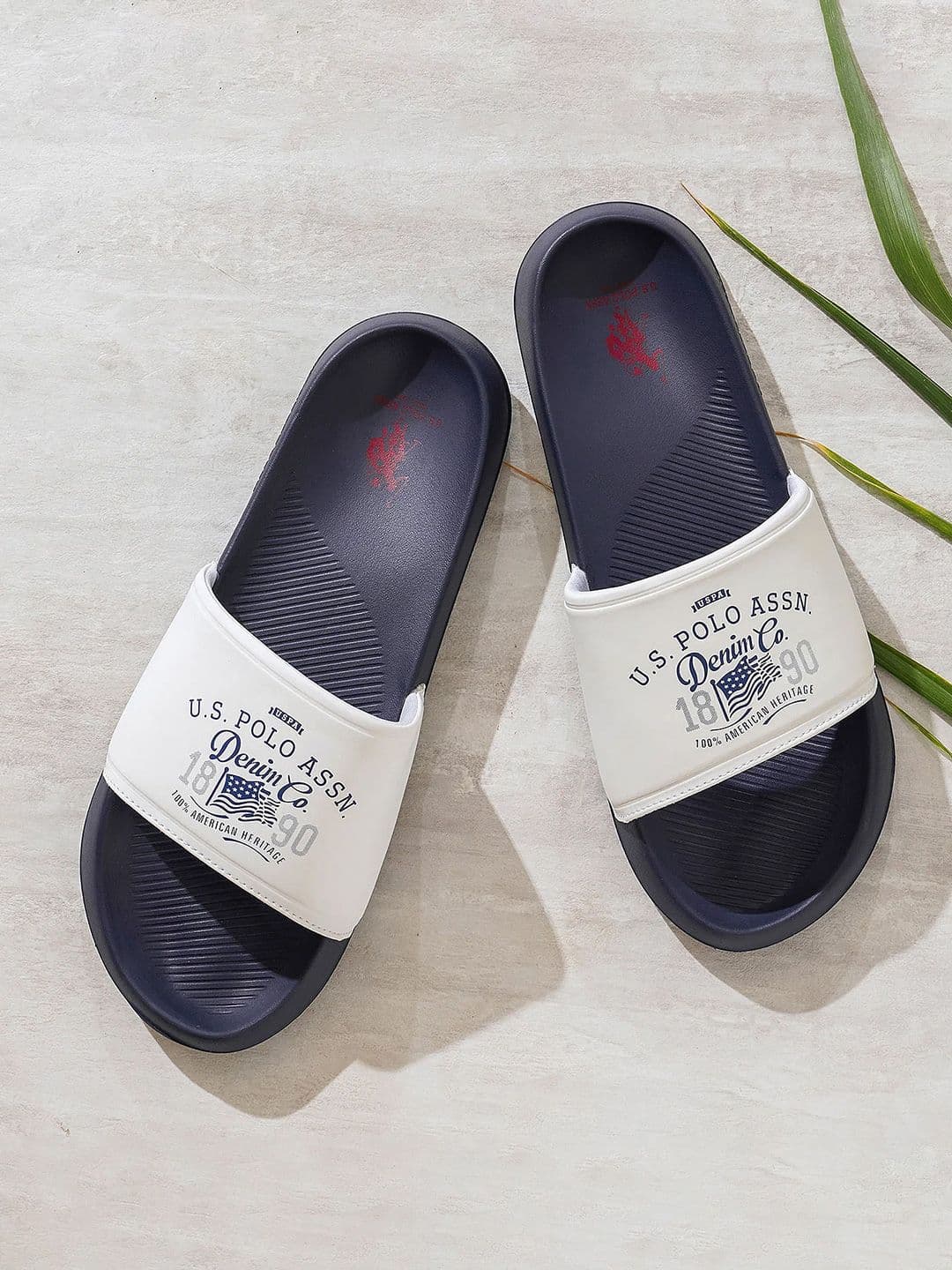 U.S. Polo Assn. Toplin 5.0 Off White comfort Sliders - view 1