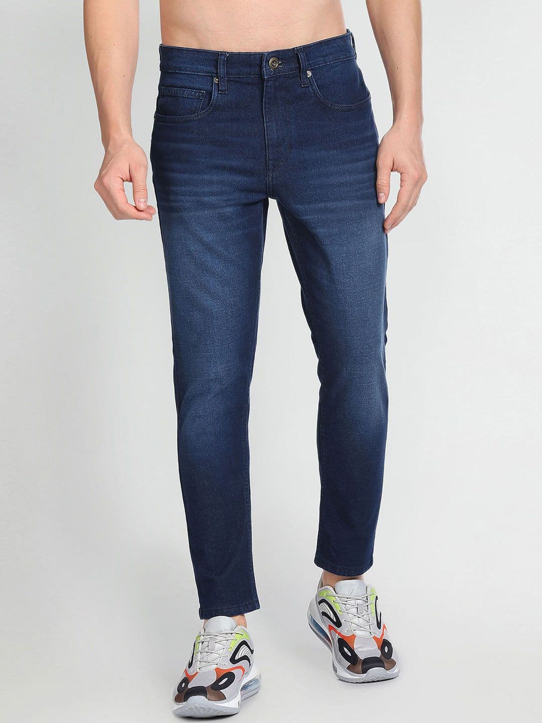 Flying Machine Men Mid-Rise Tapered Slim Fit Heavy Fade Jeans - view 1
