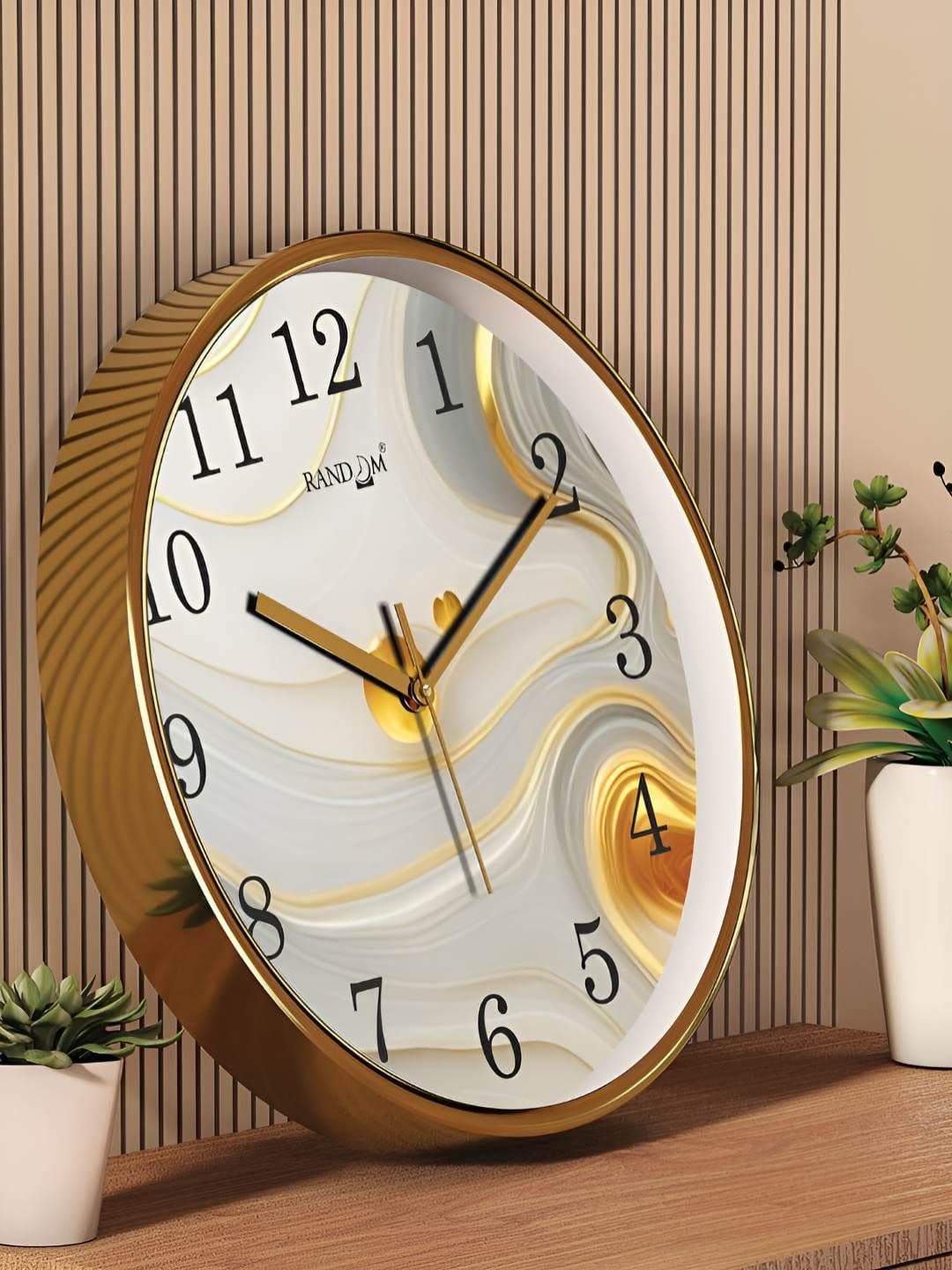 RANDOM Classic & Modern Plastic Tic-Toc Movement Round Battery Analogue Wall Clock-30.5cm - view 1