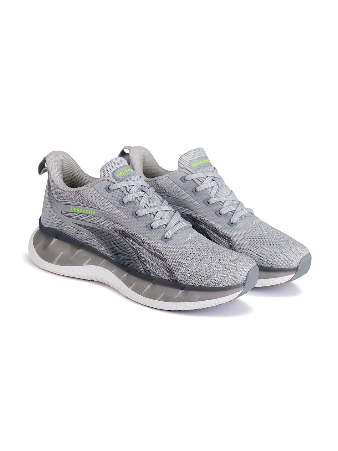 BERSACHE Men Self Design Mid-Top Non-Marking Lace Ups Running Shoes - view 1