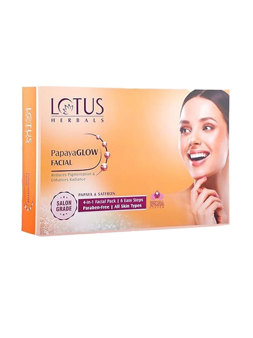 Lotus Herbals Instant Glow Papaya Facial Kit Reduces Pigmentation - 268gm - view 1