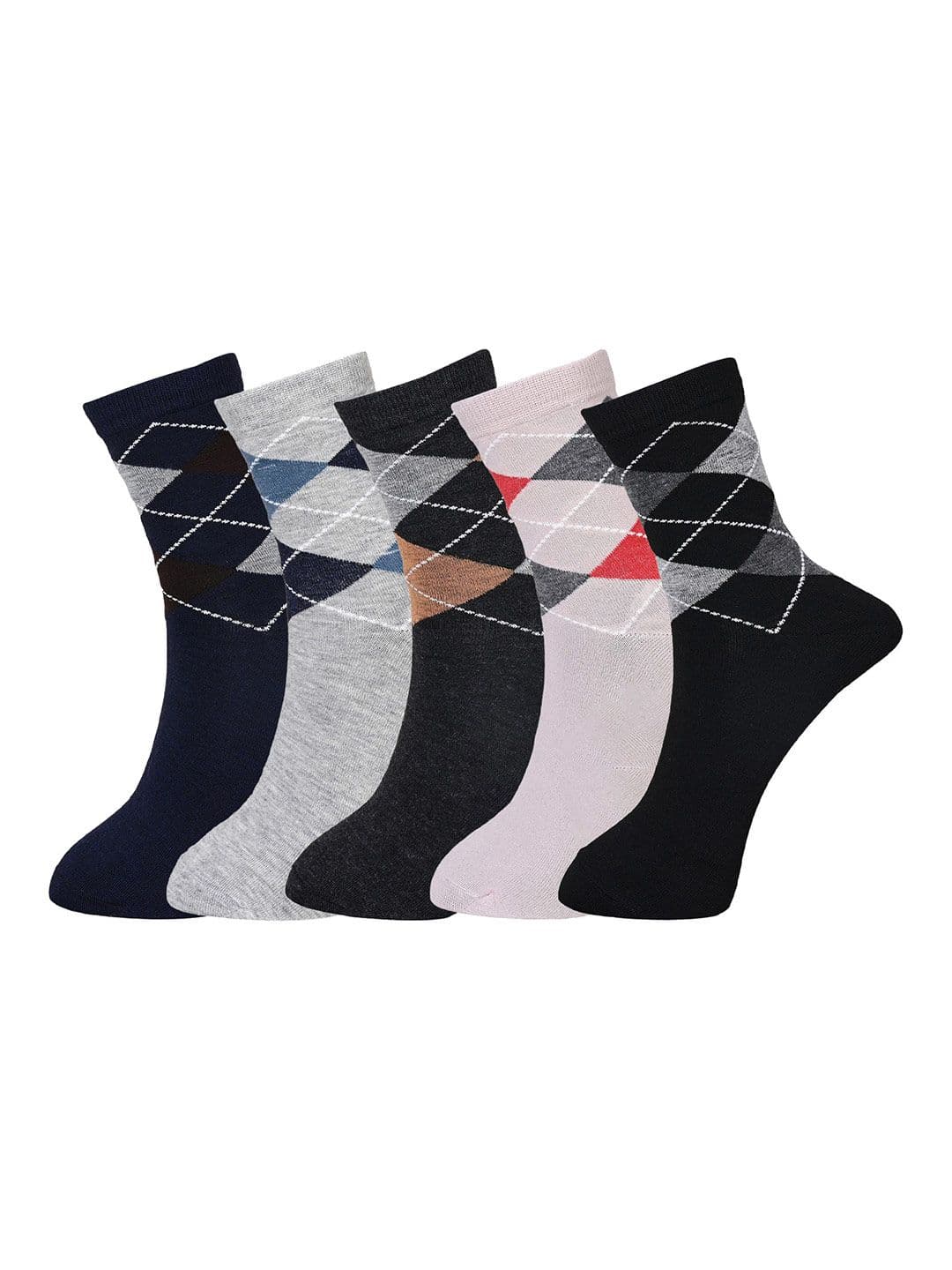 BAESD Men 5 Pcs Patterned Calf-Length Socks - view 1