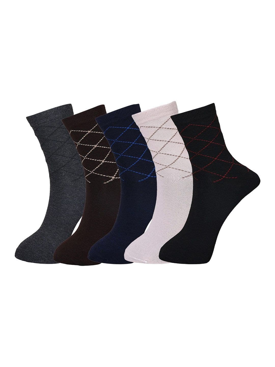 BAESD Unisex 5Pcs Printed Ankle-Length Socks BA-men-mid-pk5 - view 1