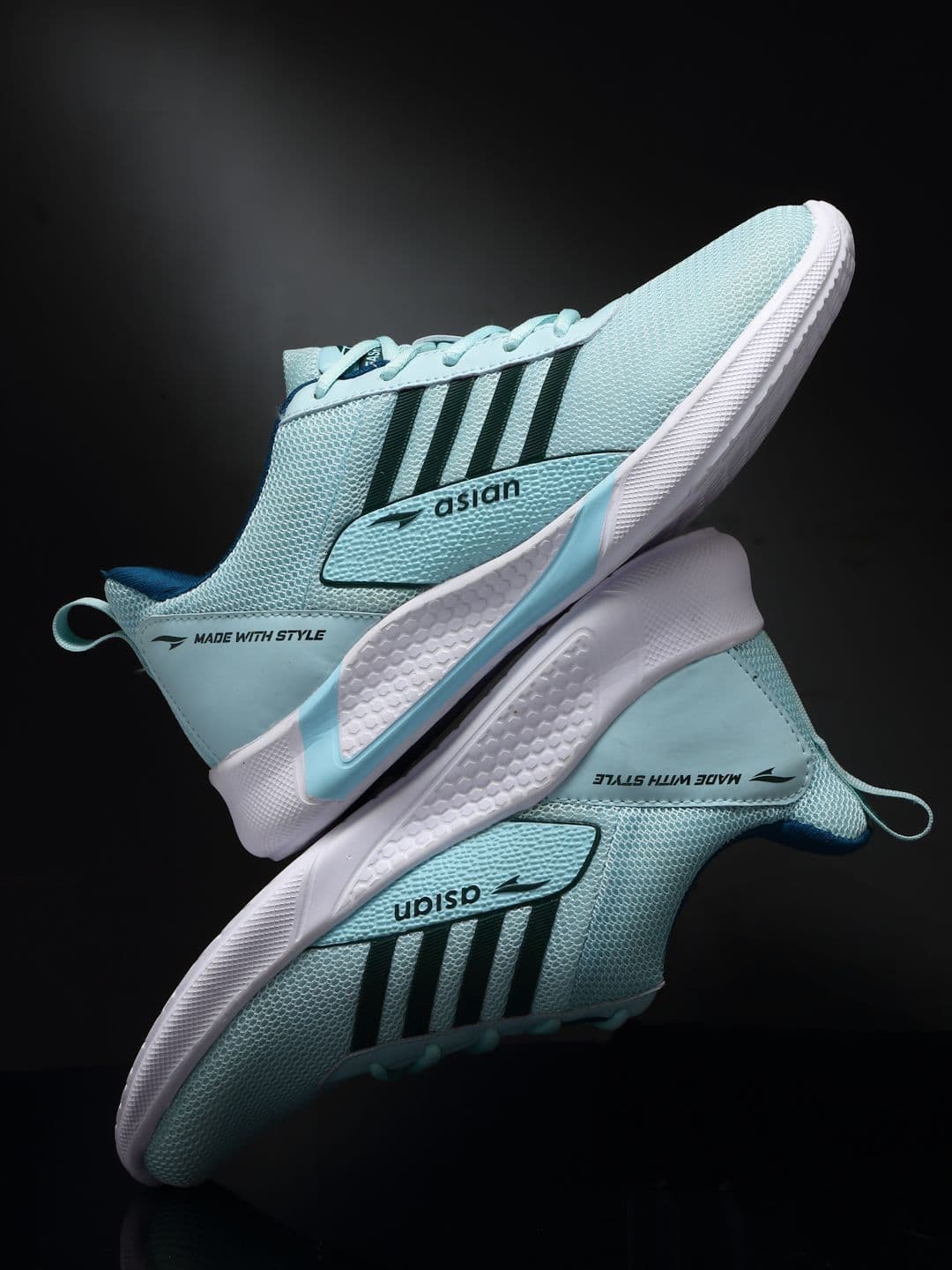 ASIAN Women ColorBlocked Mesh Lace Ups Non-Marking Running Shoes - view 1