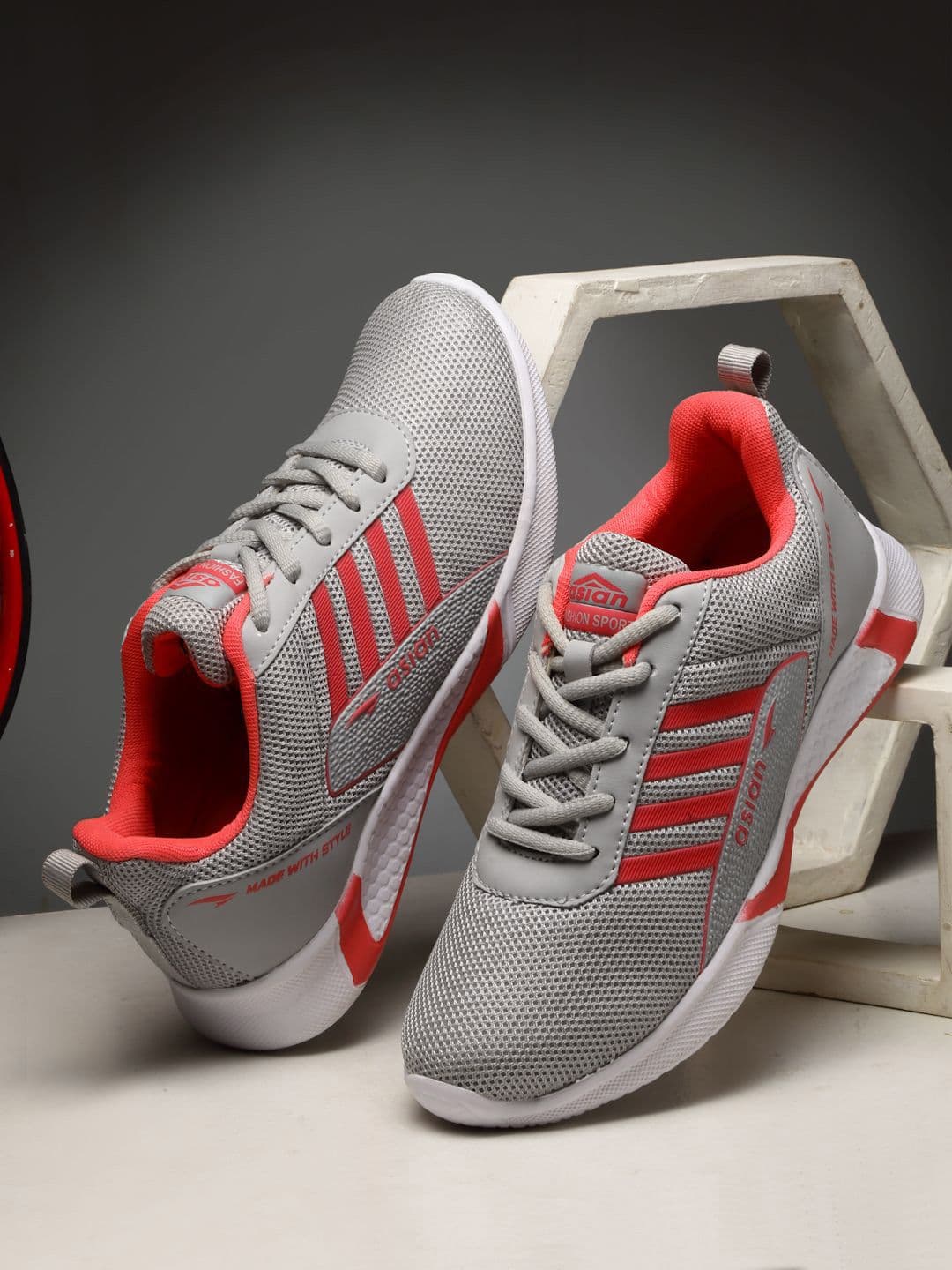 ASIAN Women Mesh Running Non-Marking Lace-Ups Shoes - view 1