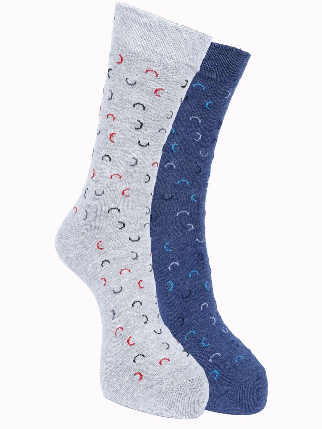 Force NXT Men Pack Of 2 Printed Cotton Calf -Length Socks - view 1