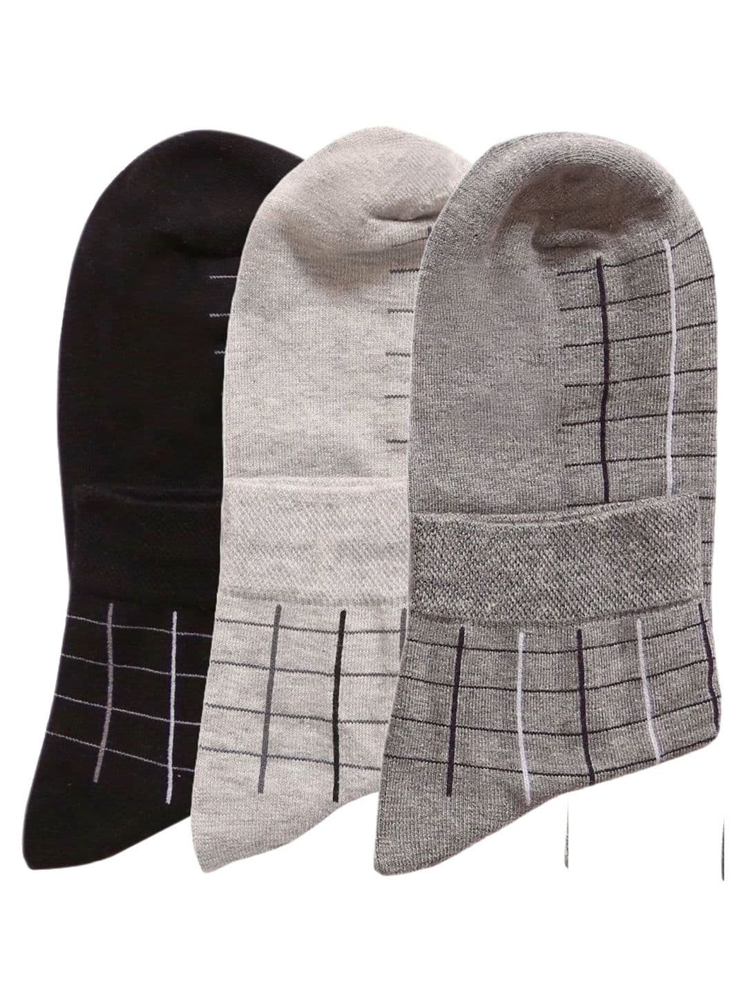 N2S NEXT2SKIN Men Pack Of 3 Seamless Checked Ankle-Length Socks - view 1
